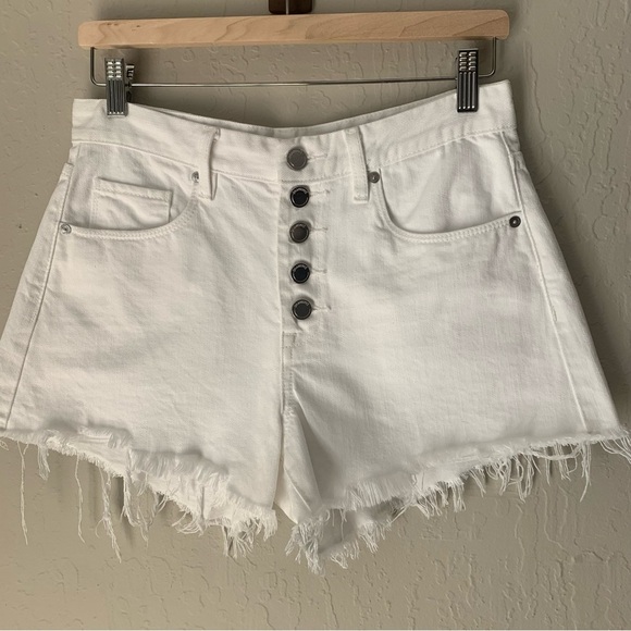 BLANKNYC The Barrow Vintage High-Rise White Denim Short Button Front 75XV8667SF - Picture 14 of 14